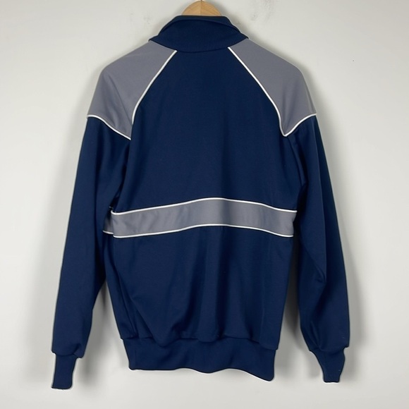 Adidas Vintage 80s 1/2Zip Pullover - Blue and Grey, Size Medium - Picture 4 of 8